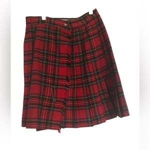 EXTREMELY RARE Early ‘90s Vintage Plaid Wool Skirt, Made in USA